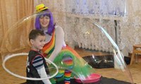 шоу мыльных пузырей в детском саду