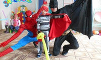 Бетмен и Спайдермен на детском дне рождения